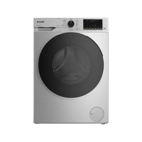 Arçelik 8050 YKMI 8 kg D Enerji Sınıfı 1400 Devir Kurutmalı Çamaşır Makinesi Inox Renk ürün görseli 1