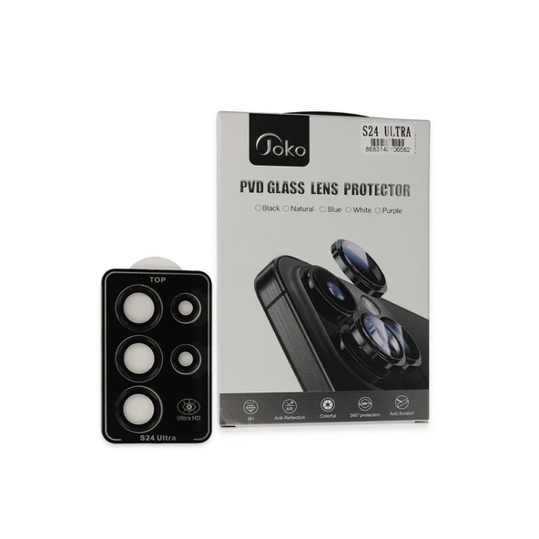 Joko Galaxy S24 Ultra Pvd Metal Kamera Lens - Siyah ürün görseli 1