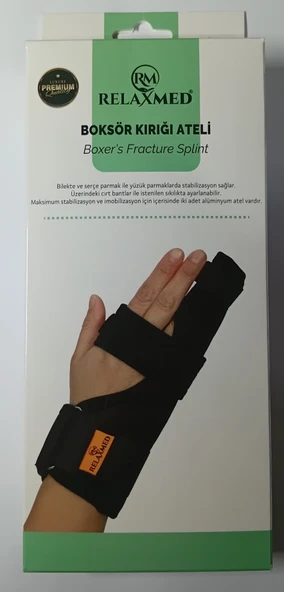 Boksör Kırığı Ateli  Alüminyum Destekli Serçe ve Yüzük Parmak Sabitleyici Atel ürün görseli 1