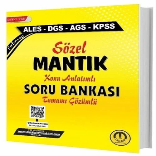 Tasarı Yayınları ALES DGS KPSS MEB-AGS Sözel Mantık Konu Anlatımlı Soru Bankası Çözümlü ürün görseli 1