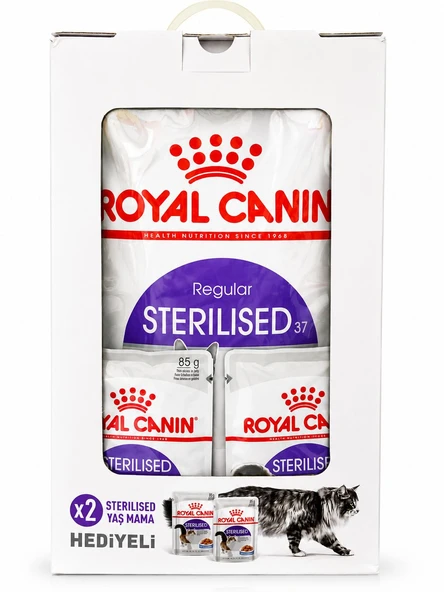 Royal Canın 2 Kg Sterılısed Kuru Mama x2 Sterılısed Yaş Mama Hediiyeli S.K.T.:08.2027 ürün görseli 1