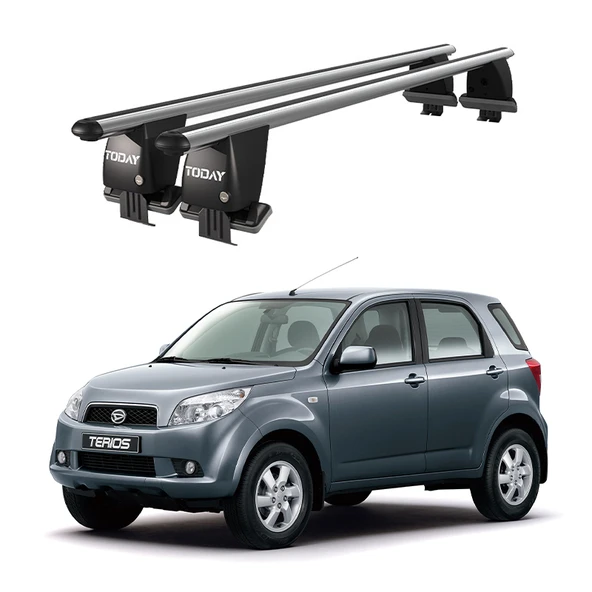Royal Daihatsu Terios II (2006-2017) Uyumlu Gri Kilitli Ara Atkı Port Bagaj Tavan Barı ürün görseli 1