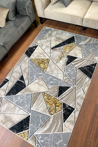 Dante Gold Renkli Kaymaz Taban Yıkanabilir Halı 80 x 200 ürün görseli 1