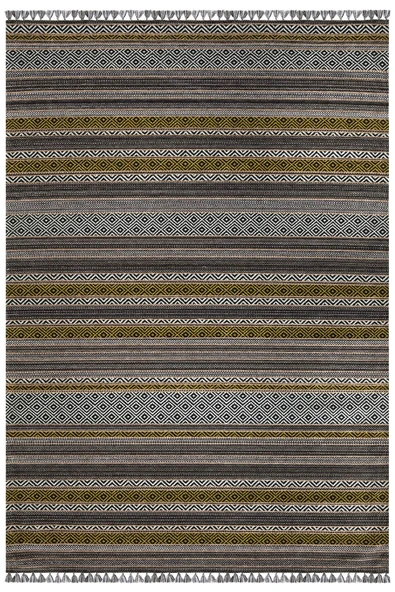 Yeşil Renkli Kaymaz Tabanlı Yıkanabilir Makine Dokuma Kilim 80 X 150 ürün görseli 1