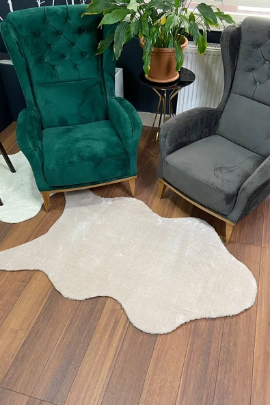 Sütlü Kahve Renkli Yumuşak Yüzeyli Kaydırmaz Post Peluş Halı 90 X 150 ürün görseli 1