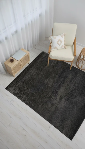 Dream Color Antrasit Yumuşak Yüzeyli Kaymaz Makinede Yıkanabilir Halı 80 X 300 ürün görseli 1