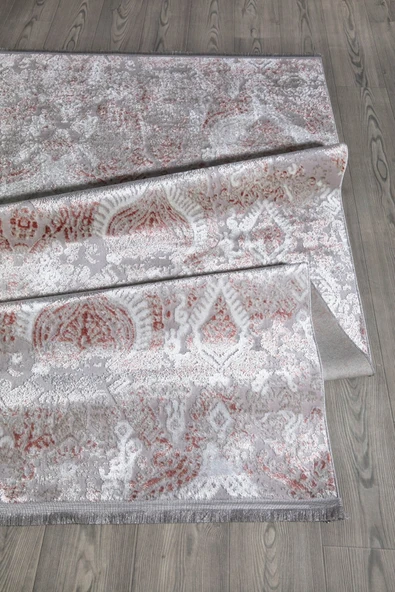 Pembe Renkli Füme Plus Parlak Kaymaz Yıkanabilir Halı 80 X 150 ürün görseli 1