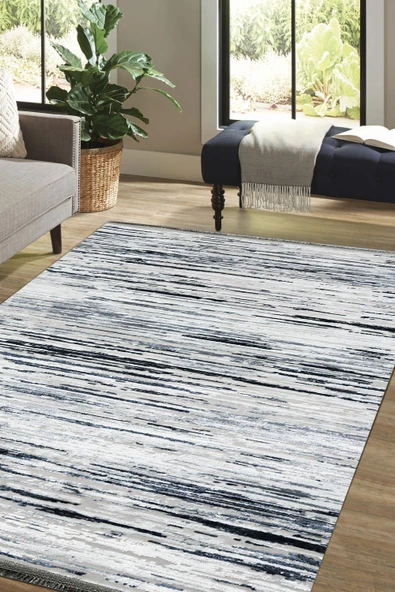 Sultan Mısra Serisi AQUA Modern Desenli Yanar Dönerli Altı Kaymaz Makine Dokuma Halı  100 X 300 ürün görseli 1
