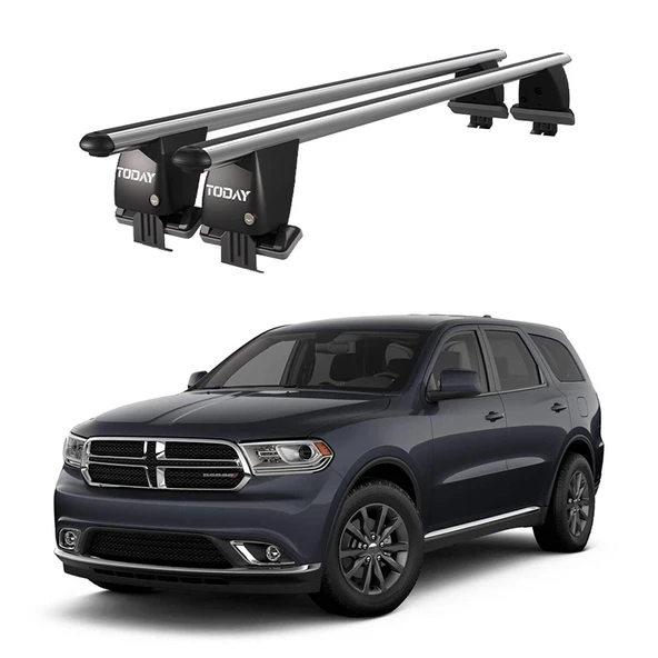 Royal Dodge Durango III (2011 ve Sonrası) Uyumlu Gri Kilitli Ara Atkı Port Bagaj Tavan Barı ürün görseli 1