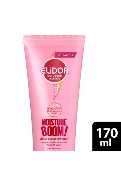 Elidor Collagen Blends Sülfatsız Moisture Boom Saç Bakım Kremi 170 Ml Yoğun Nem Terapisi ürün görseli 1
