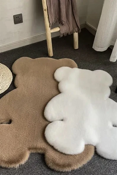 Vizon Ayıcık Şekilli Peluş Halı 100 X 120 ürün görseli 1