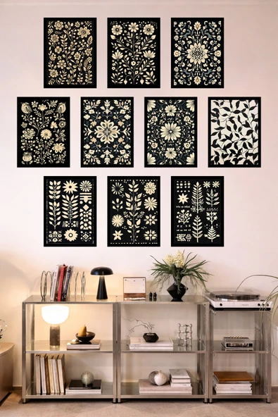 UNT 10'lu Çerçeve Görünümlü Mutfak | Modern | Retro Duvar Posteri Tablo Seti– 15x20 cm MDF UV Baskı Çok Renkli 15 x 20 ürün görseli 1