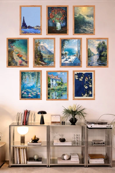UNT 10'lu Çerçeve Görünümlü Mutfak | Modern | Retro Duvar Posteri Tablo Seti– 15x20 cm MDF UV Baskı Çok Renkli 15 x 20 ürün görseli 1