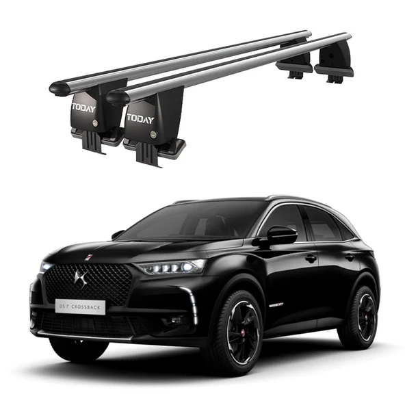 Royal DS 7 Crossback (2017 ve Sonrası) Uyumlu Gri Kilitli Ara Atkı Port Bagaj Tavan Barı ürün görseli 1