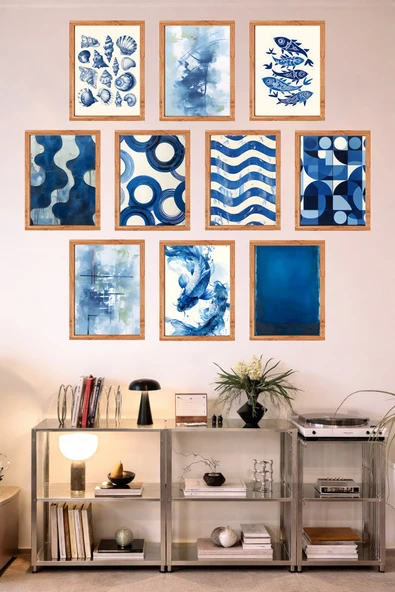 UNT 10'lu Çerçeve Görünümlü Mutfak | Modern | Retro Duvar Posteri Tablo Seti– 15x20 cm MDF UV Baskı Çok Renkli 15 x 20 ürün görseli 1