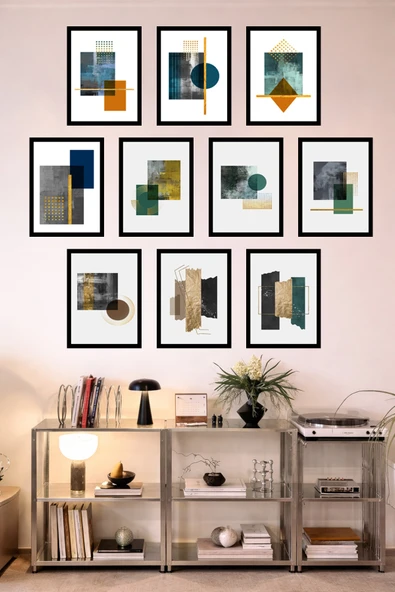 UNT 10'lu Çerçeve Görünümlü Mutfak | Modern | Retro Duvar Posteri Tablo Seti– 15x20 cm MDF UV Baskı Çok Renkli 15 x 20 ürün görseli 1