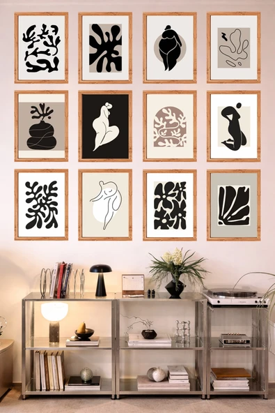 UNT 12’li Çerçeve Görünümlü Mutfak | Modern | Retro Duvar Posteri Tablo Seti– 15x20 cm MDF UV Baskı Çok Renkli 15 x 20 ürün görseli 1