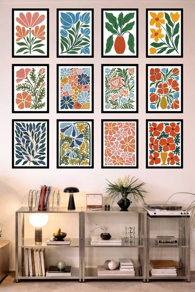 UNT 12’li Çerçeve Görünümlü Mutfak | Modern | Retro Duvar Posteri Tablo Seti– 15x20 cm MDF UV Baskı Çok Renkli 15 x 20 ürün görseli 1