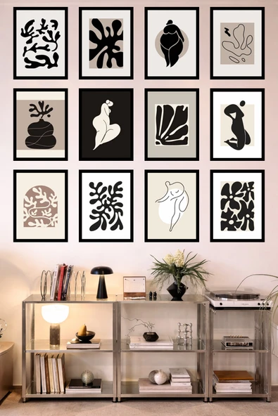 UNT 12’li Çerçeve Görünümlü Mutfak | Modern | Retro Duvar Posteri Tablo Seti– 15x20 cm MDF UV Baskı Çok Renkli 15 x 20 ürün görseli 1