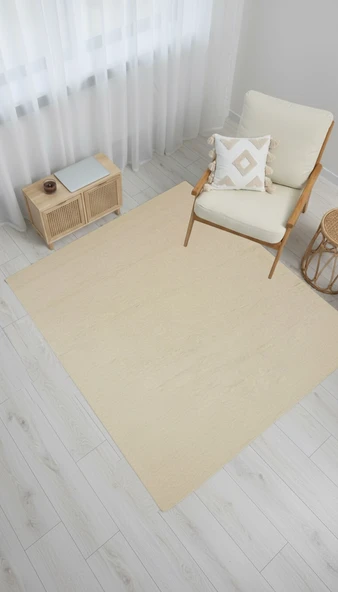 Dream Color Krem Yumuşak Yüzeyli Kaymaz Makinede Yıkanabilir Halı 100 X 300 ürün görseli 1