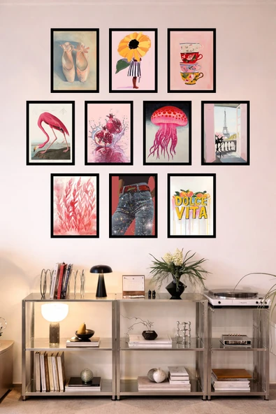 UNT 10'lu Çerçeve Görünümlü Mutfak | Modern | Retro Duvar Posteri Tablo Seti– 15x20 cm MDF UV Baskı Çok Renkli 15 x 20 ürün görseli 1