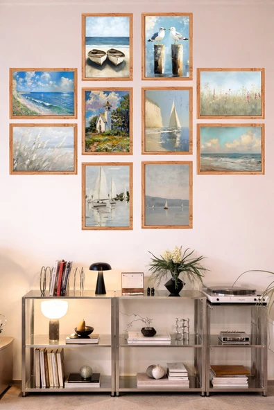 UNT 10'lu Çerçeve Görünümlü Mutfak | Modern | Retro Duvar Posteri Tablo Seti– 15x20 cm MDF UV Baskı Çok Renkli 15 x 20 ürün görseli 1