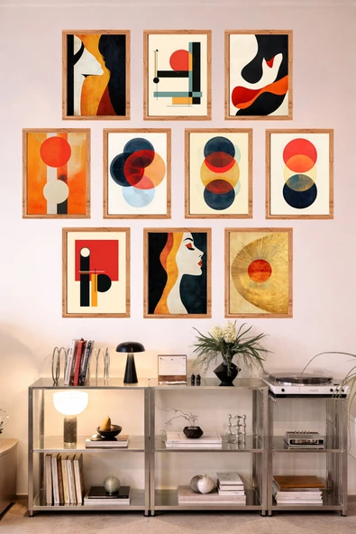 UNT 10'lu Çerçeve Görünümlü Mutfak | Modern | Retro Duvar Posteri Tablo Seti– 15x20 cm MDF UV Baskı Çok Renkli 15 x 20 ürün görseli 1