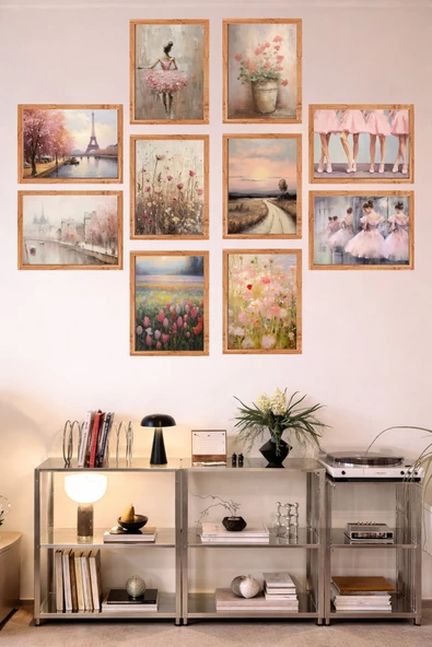 UNT 10'lu Çerçeve Görünümlü Mutfak | Modern | Retro Duvar Posteri Tablo Seti– 15x20 cm MDF UV Baskı Çok Renkli 15 x 20 ürün görseli 1