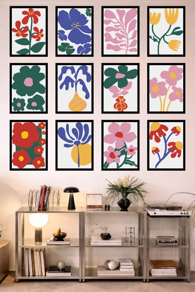 UNT 12’li Çerçeve Görünümlü Mutfak | Modern | Retro Duvar Posteri Tablo Seti– 15x20 cm MDF UV Baskı Çok Renkli 15 x 20 ürün görseli 1