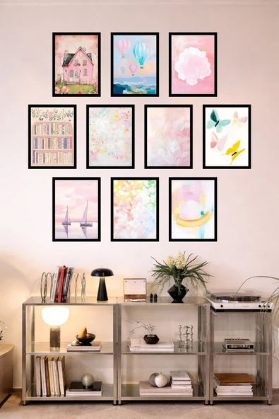 UNT 10'lu Çerçeve Görünümlü Mutfak | Modern | Retro Duvar Posteri Tablo Seti– 15x20 cm MDF UV Baskı Çok Renkli 15 x 20 ürün görseli 1