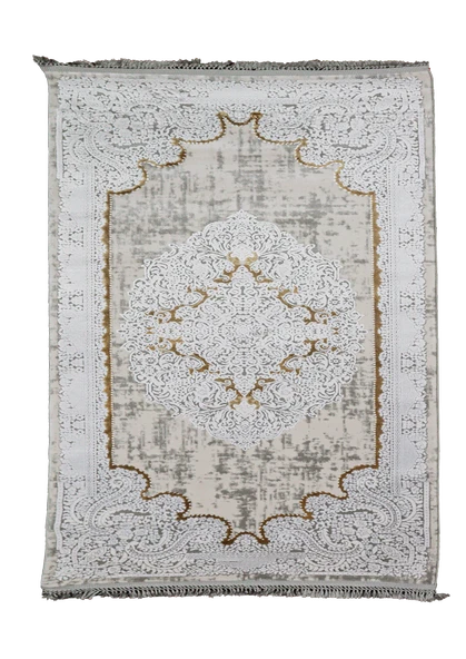 Nostalji Seri Gold Klasik Motifli Altı Kaymaz Makine Dokuma Halı | 13418 160 X 230 ürün görseli 1