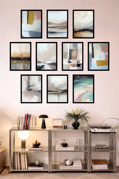 UNT 10'lu Çerçeve Görünümlü Mutfak | Modern | Retro Duvar Posteri Tablo Seti– 15x20 cm MDF UV Baskı Çok Renkli 15 x 20 ürün görseli 1