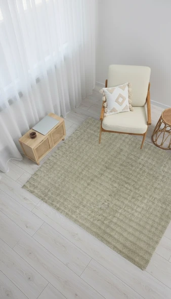 Dream Soft Bej Yumuşak Yüzeyli Kaymaz Makinede Yıkanabilir Halı 80 X 300 ürün görseli 1