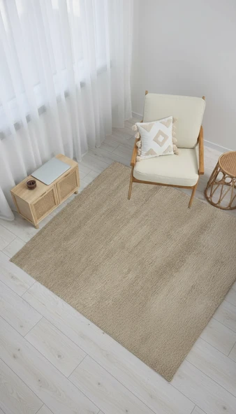 Dream Color Bej  Yumuşak Yüzeyli Kaymaz Makinede Yıkanabilir Halı 200 X 280 ürün görseli 1