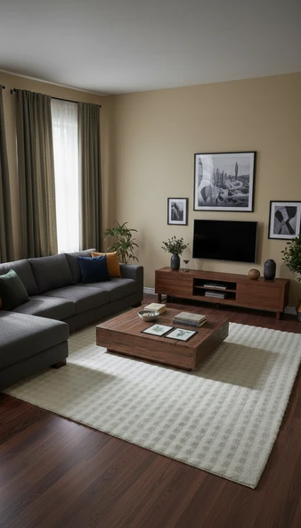 Dream Soft Krem Desenli Yumuşak Yüzeyli Kaymaz Makinede Yıkanabilir Halı 100 X 100 ürün görseli 1