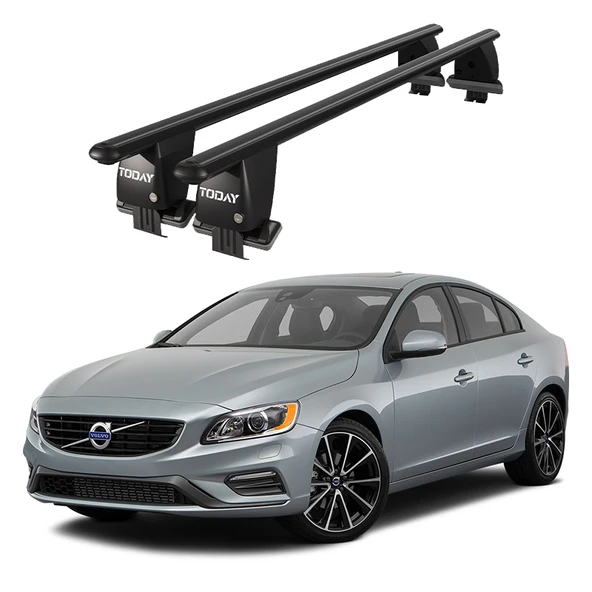 Royal Volvo S60 (2010-2018) Uyumlu Siyah Kilitli Ara Atkı Port Bagaj Tavan Barı ürün görseli 1