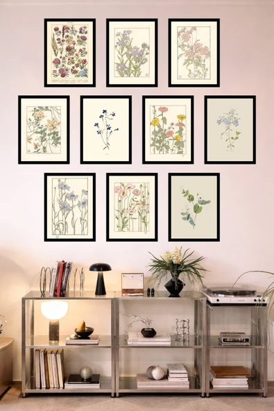 UNT 10'lu Çerçeve Görünümlü Mutfak | Modern | Retro Duvar Posteri Tablo Seti– 15x20 cm MDF UV Baskı Çok Renkli 15 x 20 ürün görseli 1