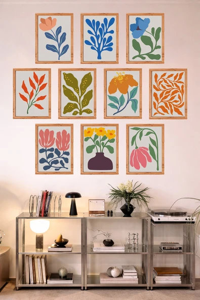 UNT 10'lu Çerçeve Görünümlü Mutfak | Modern | Retro Duvar Posteri Tablo Seti– 15x20 cm MDF UV Baskı Çok Renkli 15 x 20 ürün görseli 1