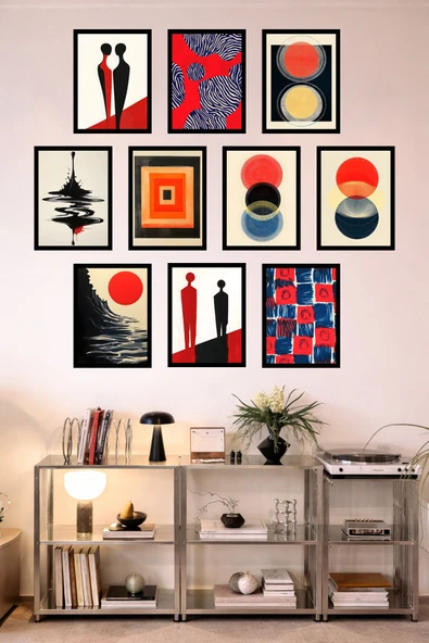 UNT 10'lu Çerçeve Görünümlü Mutfak | Modern | Retro Duvar Posteri Tablo Seti– 15x20 cm MDF UV Baskı Çok Renkli 15 x 20 ürün görseli 1