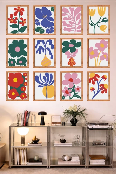 UNT 12’li Çerçeve Görünümlü Mutfak | Modern | Retro Duvar Posteri Tablo Seti– 15x20 cm MDF UV Baskı Çok Renkli 15 x 20 ürün görseli 1