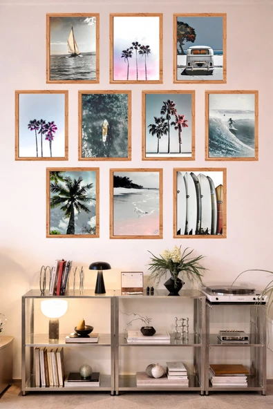 UNT 10'lu Çerçeve Görünümlü Mutfak | Modern | Retro Duvar Posteri Tablo Seti– 15x20 cm MDF UV Baskı Çok Renkli 15 x 20 ürün görseli 1