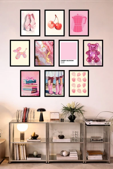 UNT 10'lu Çerçeve Görünümlü Mutfak | Modern | Retro Duvar Posteri Tablo Seti– 15x20 cm MDF UV Baskı Çok Renkli 15 x 20 ürün görseli 1