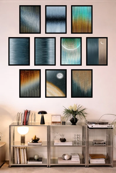 UNT 10'lu Çerçeve Görünümlü Mutfak | Modern | Retro Duvar Posteri Tablo Seti– 15x20 cm MDF UV Baskı Çok Renkli 15 x 20 ürün görseli 1