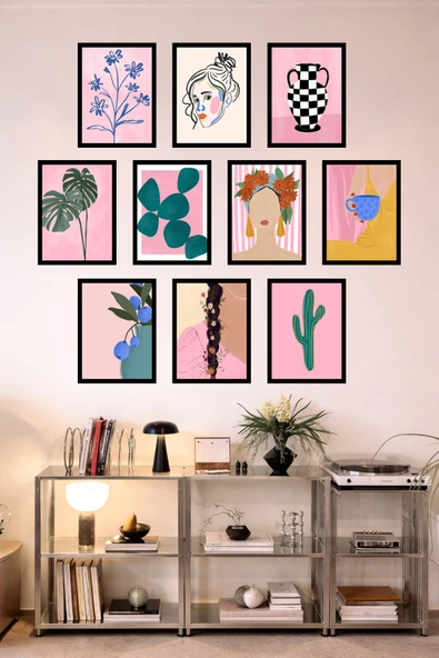UNT 10'lu Çerçeve Görünümlü Mutfak | Modern | Retro Duvar Posteri Tablo Seti– 15x20 cm MDF UV Baskı Çok Renkli 15 x 20 ürün görseli 1