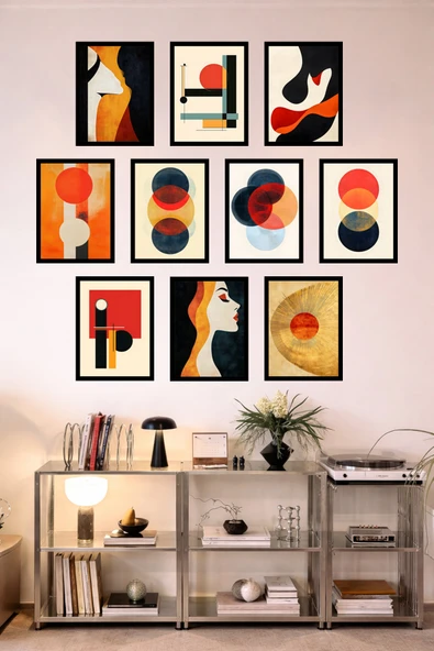 UNT 10'lu Çerçeve Görünümlü Mutfak | Modern | Retro Duvar Posteri Tablo Seti– 15x20 cm MDF UV Baskı Çok Renkli 15 x 20 ürün görseli 1