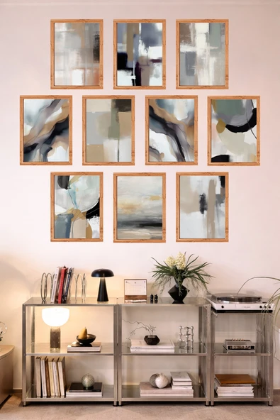 UNT 10'lu Çerçeve Görünümlü Mutfak | Modern | Retro Duvar Posteri Tablo Seti– 15x20 cm MDF UV Baskı Çok Renkli 15 x 20 ürün görseli 1