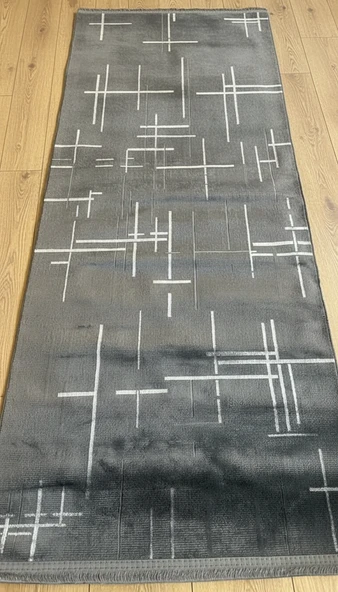 Antrasit Rengi Lotus Bambu Model Altı Kaymaz Makine Dokuma Halı 160 X 230 ürün görseli 1