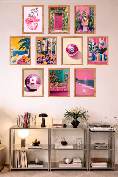 UNT 10'lu Çerçeve Görünümlü Mutfak | Modern | Retro Duvar Posteri Tablo Seti– 15x20 cm MDF UV Baskı Çok Renkli 15 x 20 ürün görseli 1