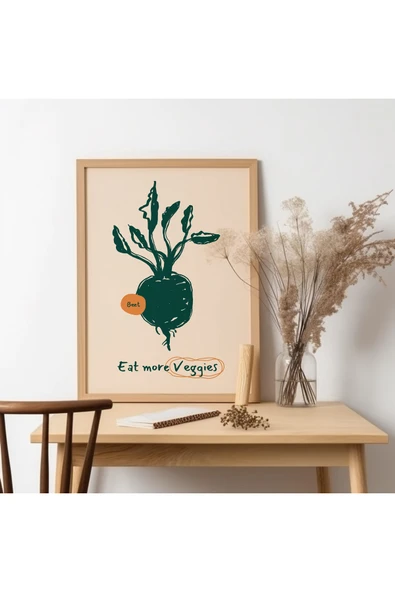 UNT Ahşap Çerçeveli "Beet" Tablo Çok Renkli 30 x 40 ürün görseli 1