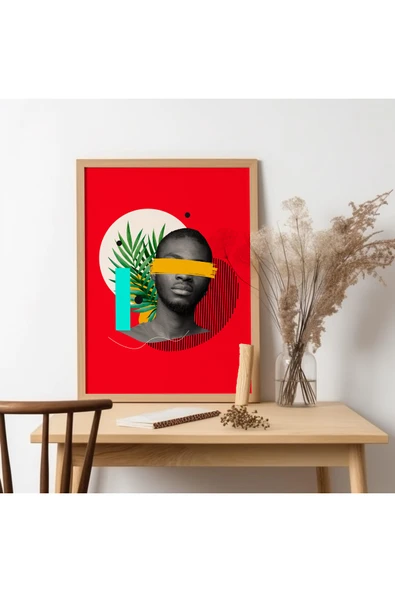 UNT Ahşap Çerçeveli Modern Art Tablo Çok Renkli 30 x 40 ürün görseli 1